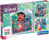 Clementoni Jigsaw Puzzle Super Color Square Disney Stitch, 3x48st.