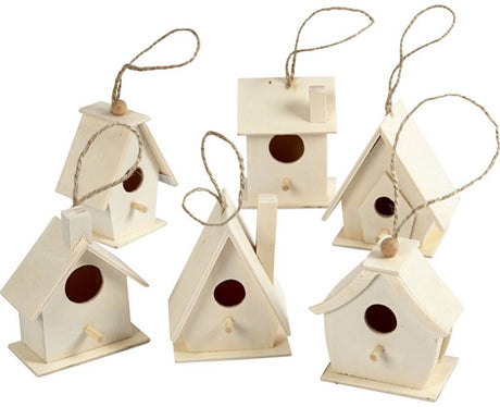 Entreprise créative https: www.ccobby.nl birdhouse-h-7-cm-6-piece-1-box