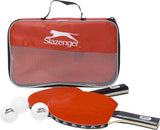 Set de tennis de table Slazenger 6 pièces - avec 4 balles de ping-pong et 2 raquettes de tennis de table - set de ping-pong avec sac de rangement