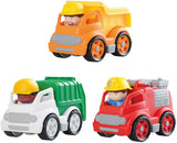 Véhicules de travail Playgo avec figurines - 6 pièces.