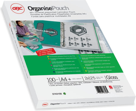 Organisateur de pochettes de plastification Gbc - a4 2x75microns - paquet de 25 pièces