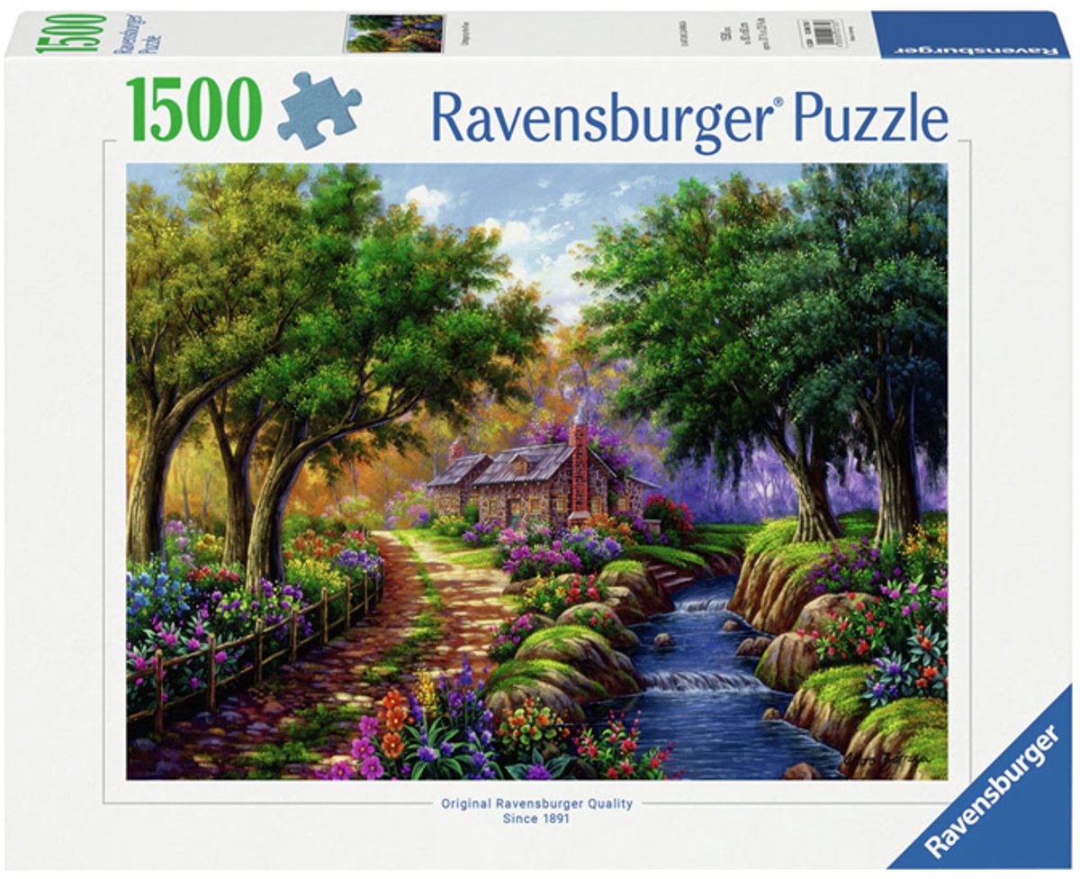 Ravensburger Jigsaw Puzzle Cottage à la rivière, 1500e.
