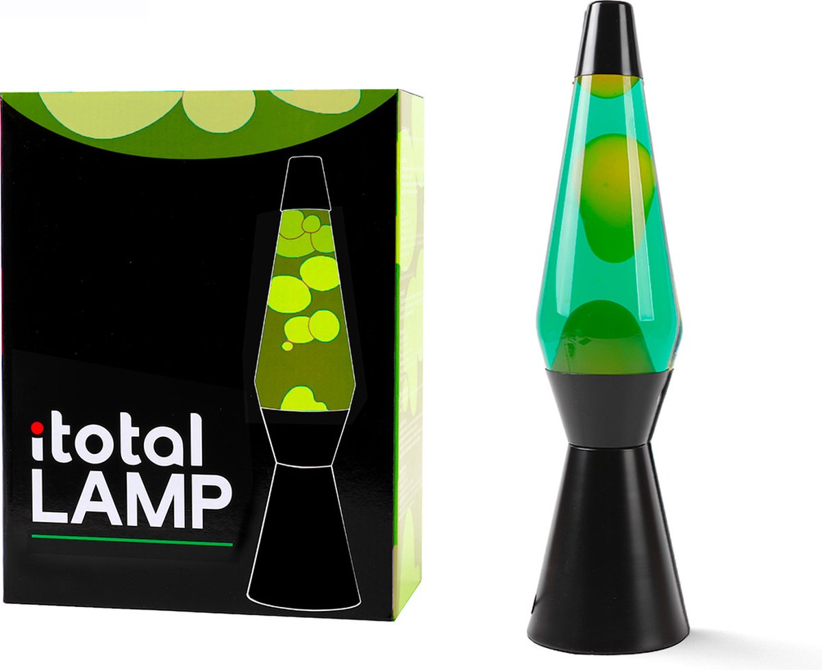 Itotal lavalamp noir vert, 40 cm