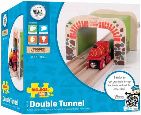 Bigjigs Rails en bois - Double-Track Tunnel