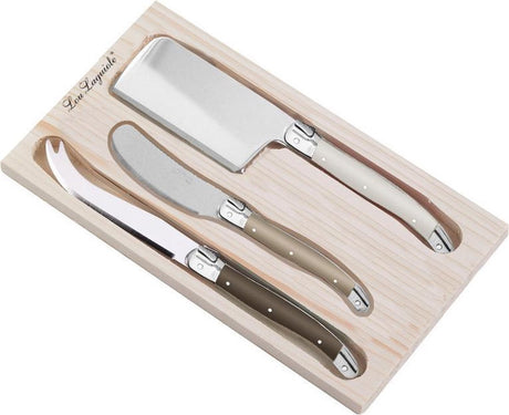 Coffret 3 couteaux à fromage en bois Lou laguiole