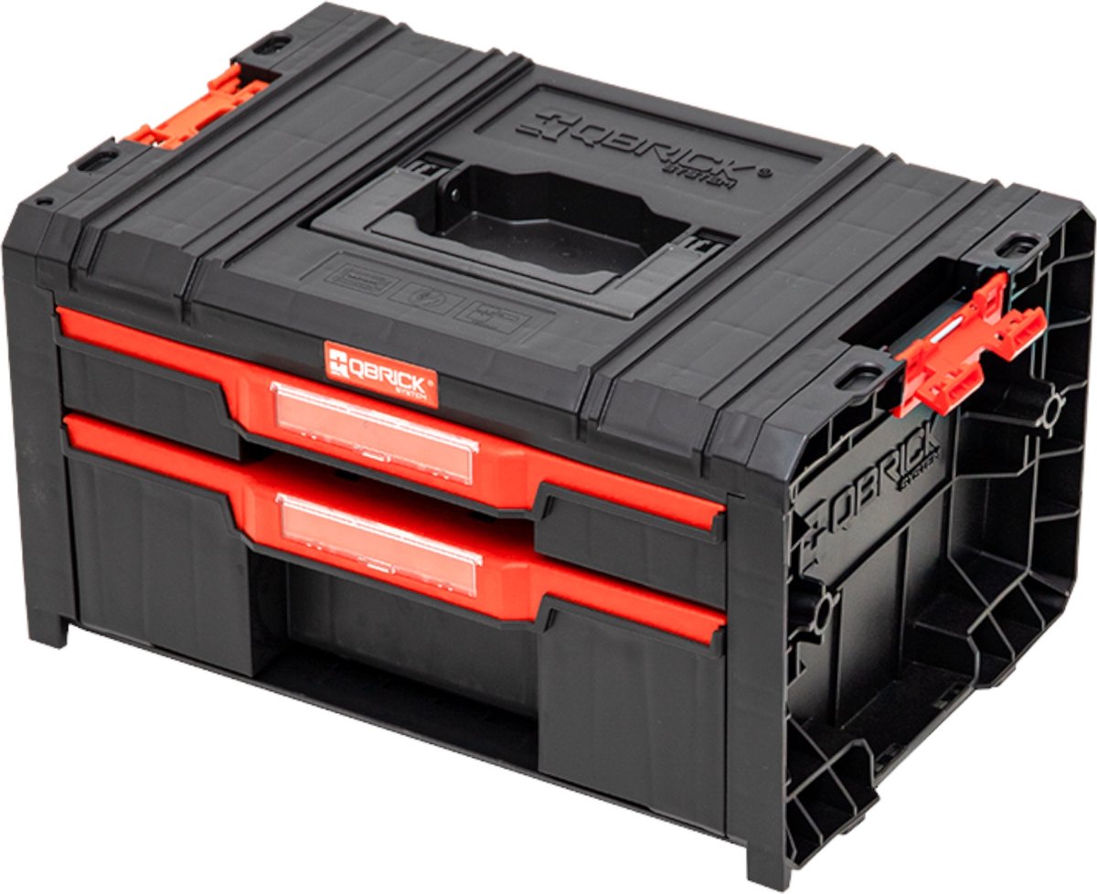 Qbrick system pro series - mallette à outils - 2 tiroirs - modulaire - polymère