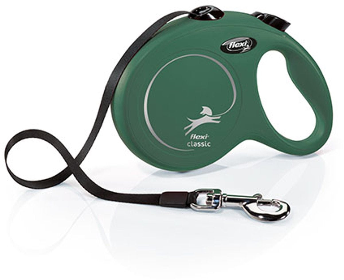Flexi retractable line classic tape olive green
