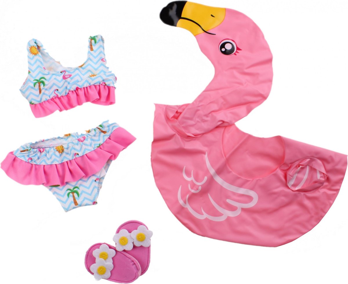Heless poupée ensemble de natation flamant rose, 35-45 cm