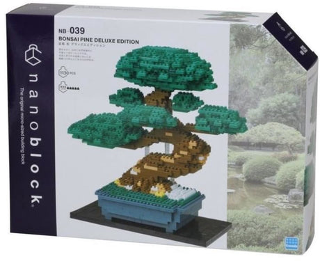 Bandai - nanoblock - bonsaï de luxe - figurine en brique - ensemble de construction de bonsaï en brique 1130 - kit de construction de figurine de bonsaï en fleur de pixel - mini usine de briques - nbc039