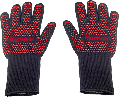 Gants de barbecue Westmark - gants de barbecue ignifuges, pour travailler en toute sécurité au barbecue, au four ou à la cheminée - 325 x 190 x 30 mm, 2 pièces