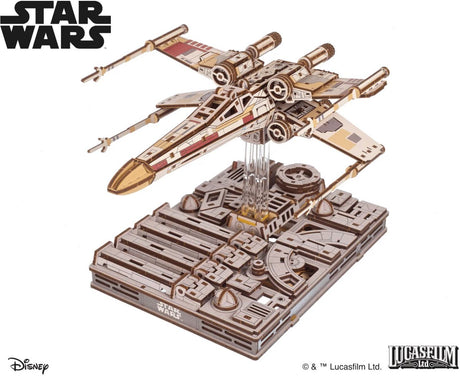 Kit modèle 3D Ugears - chasseur x-wing de Luke Skywalker - star wars - kit de construction mécanique bois - jouets éducatifs