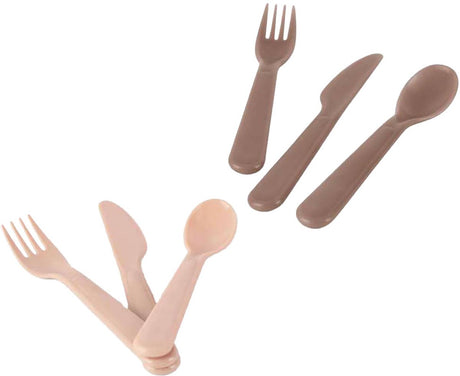 Ménagère Dantoy beige moka, 6 pièces.