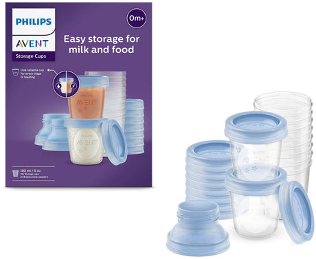 Philips avent gobelets de conservation pour aliments pour bébé - 180 ml - 10 pièces - scf618 10