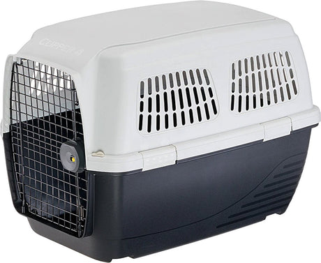 Ferplast caisse de transport clipper 4 blanc noir - caisse de transport pour chien - 71x50x51 cm