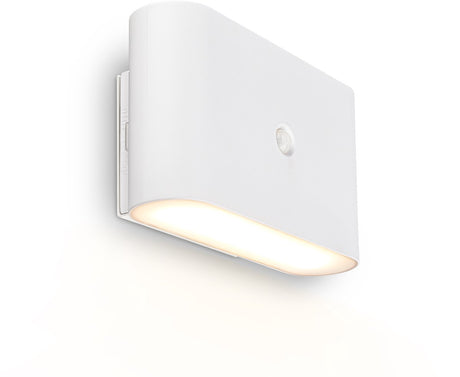 Briloner chet – applique LED rechargeable – sans perçage électrique – avec détecteur de mouvement – lumière blanc chaud – avec tampon adhésif – blanc – 16 x 9,5 x 6,5 cm
