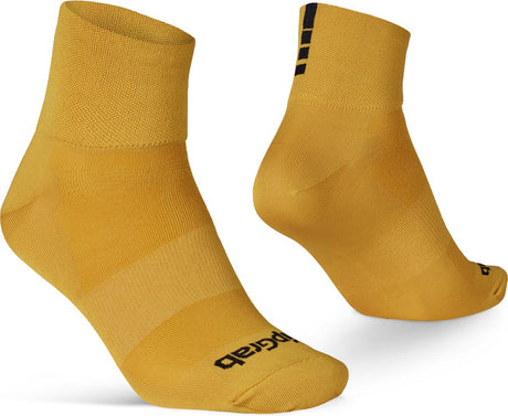 Gripgrab - chaussettes de cyclisme d'été légères SL courtes et performantes 1 paire de chaussettes de cyclisme coolmax coupe basse - jaune moutarde - unisexe - taille s (38-41)