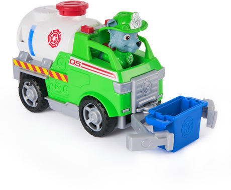 Paw Patrol - pompiers - Le camion-citerne de pompiers de Rocky - véhicule jouet avec figurine de jeu
