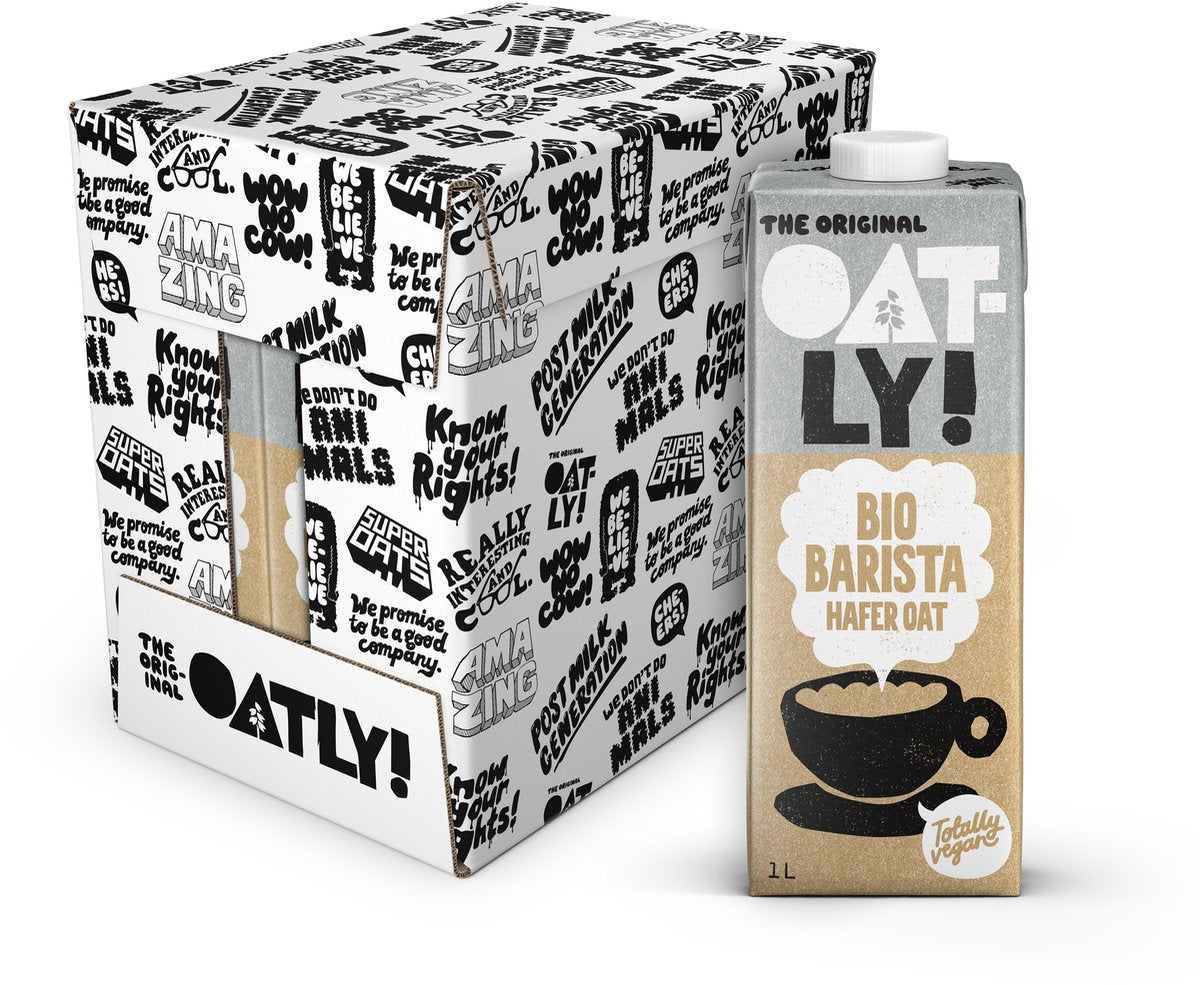 Ouah ! oatly oats bio barista edition - 6 pièces - (6l) - lait végétal longue conservation - barista biologique - pack économique