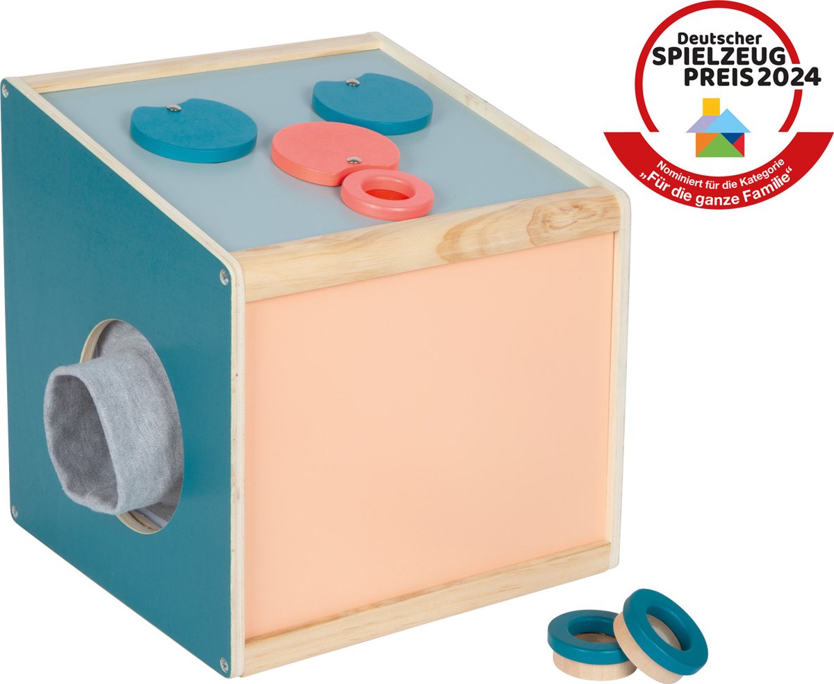 Petit pied - Boîte de feutre sensorielle en bois avec lentilles sensorielles