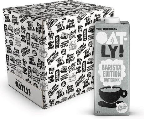 Ouah ! oatly oats barista edition - 6 pièces - (6l) - lait végétal longue conservation - barista - pack économique