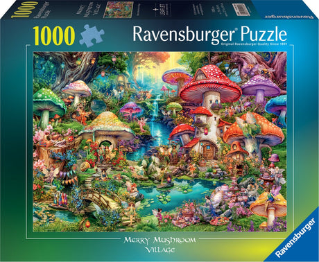 Ravensburger puzzle joyeux village de champignons, 1000 pcs.