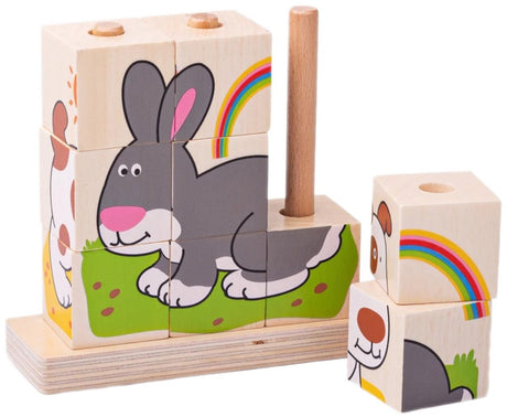 Blocs à empiler pour animaux de compagnie Bigjigs.