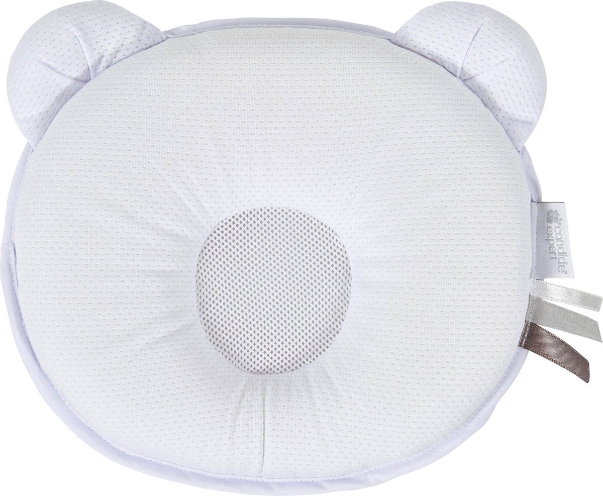 Candide - oreiller bébé - tête plate - petit panda air+ - blanc