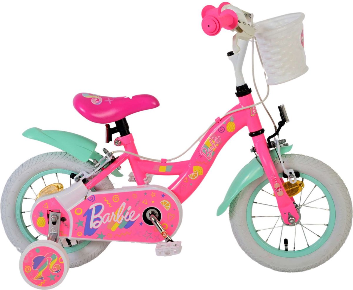 Barbie Children's Bicycle - Girls - 12 pouces - Pink - deux freins à main