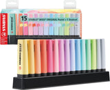 Surligneurs Stabilo Boss Original - pastel - 15 pièces - 14 couleurs