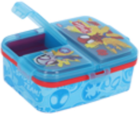 Boîte à lunch pour enfants Stor Marvel's Spidey - boîte à lunch avec 4 compartiments pour les enfants à partir de 4 ans - passe au lave-vaisselle sans BPA - bleu clair