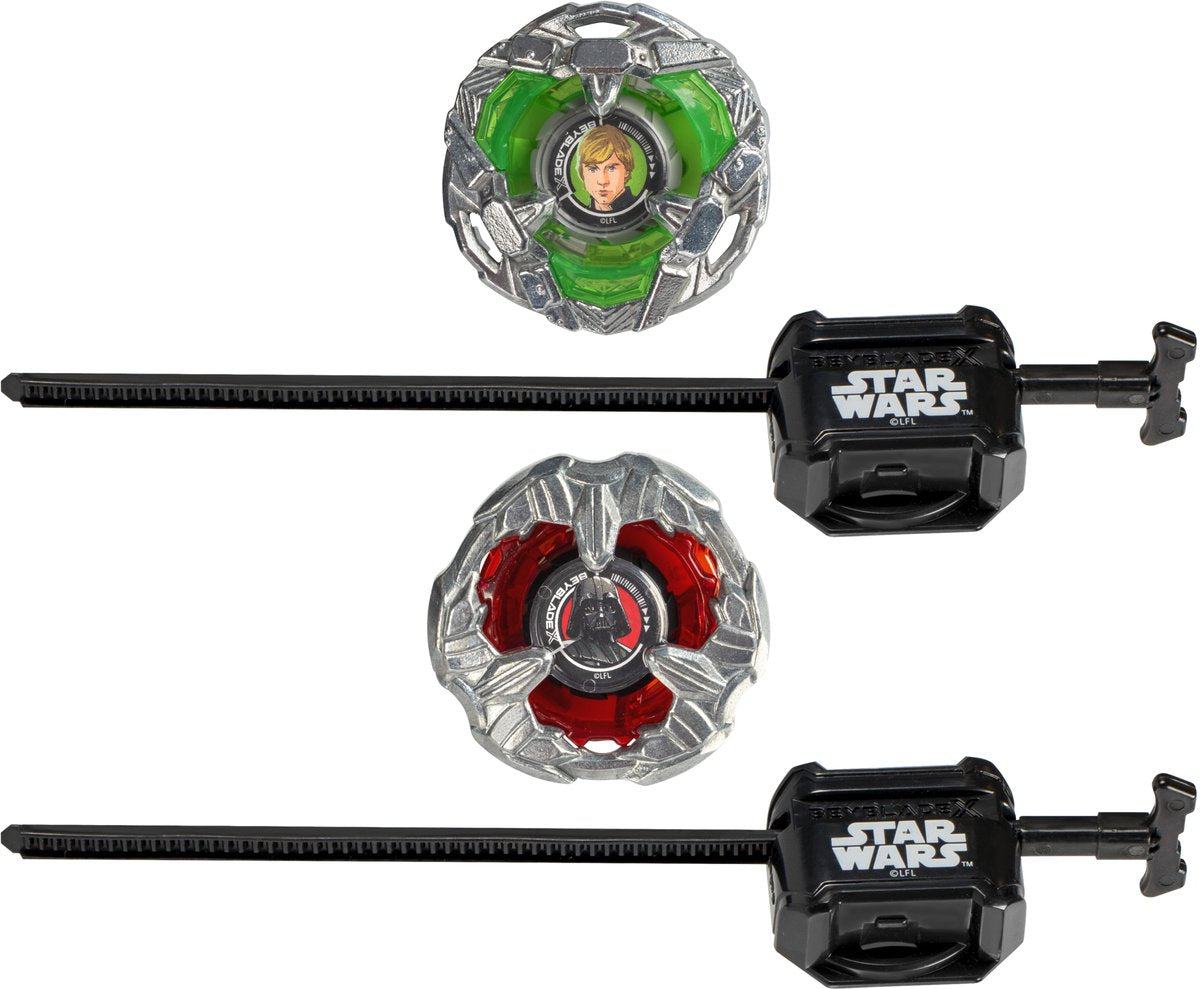 Beyblade X et Star Wars, Luke Skywalker 4-80b contre Dark Vador 4-60b multipack