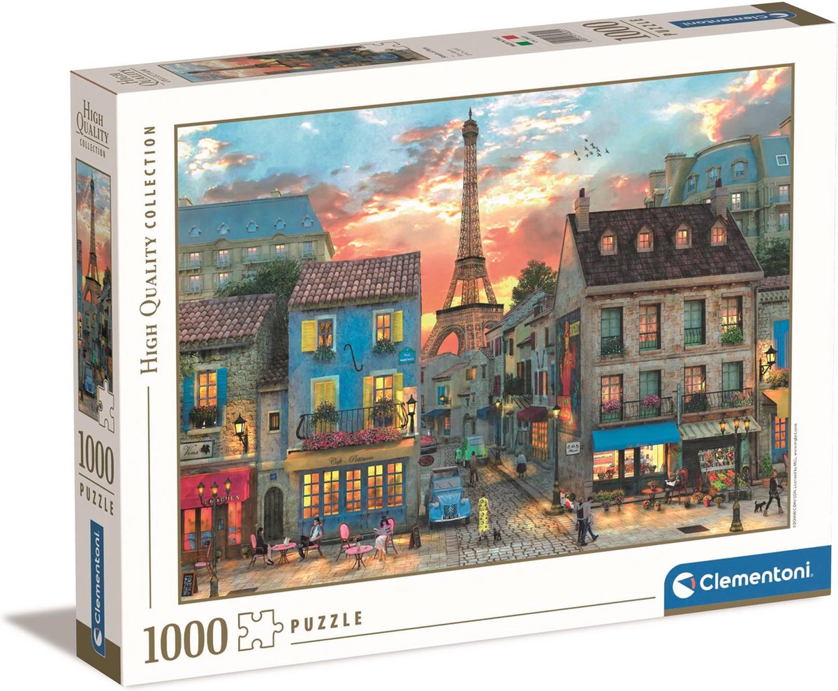 Clementoni puzzle rues de paris, 1000 pcs.
