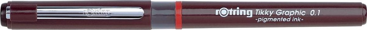 Feutres fins pour feutres graphiques Rotring Tikky | 0,10 mm | encre noire |