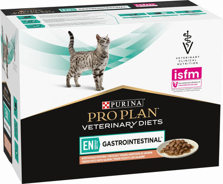 Pro plan régimes vétérinaires félins et gastro-intestinaux 10x85 g - nourriture pour chat - saumon