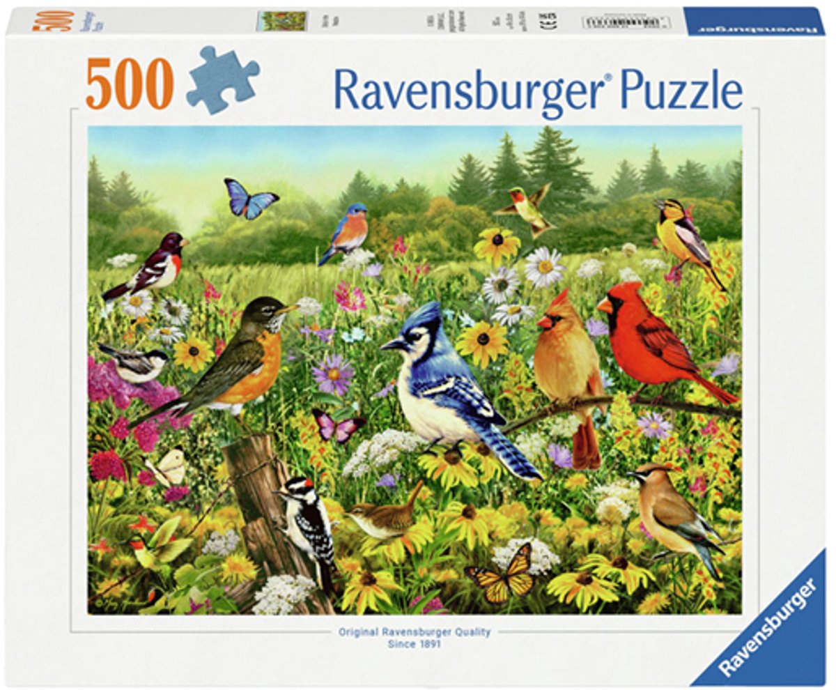 Ravensburger puzzle oiseaux - puzzle 500 pièces paysage animalier.