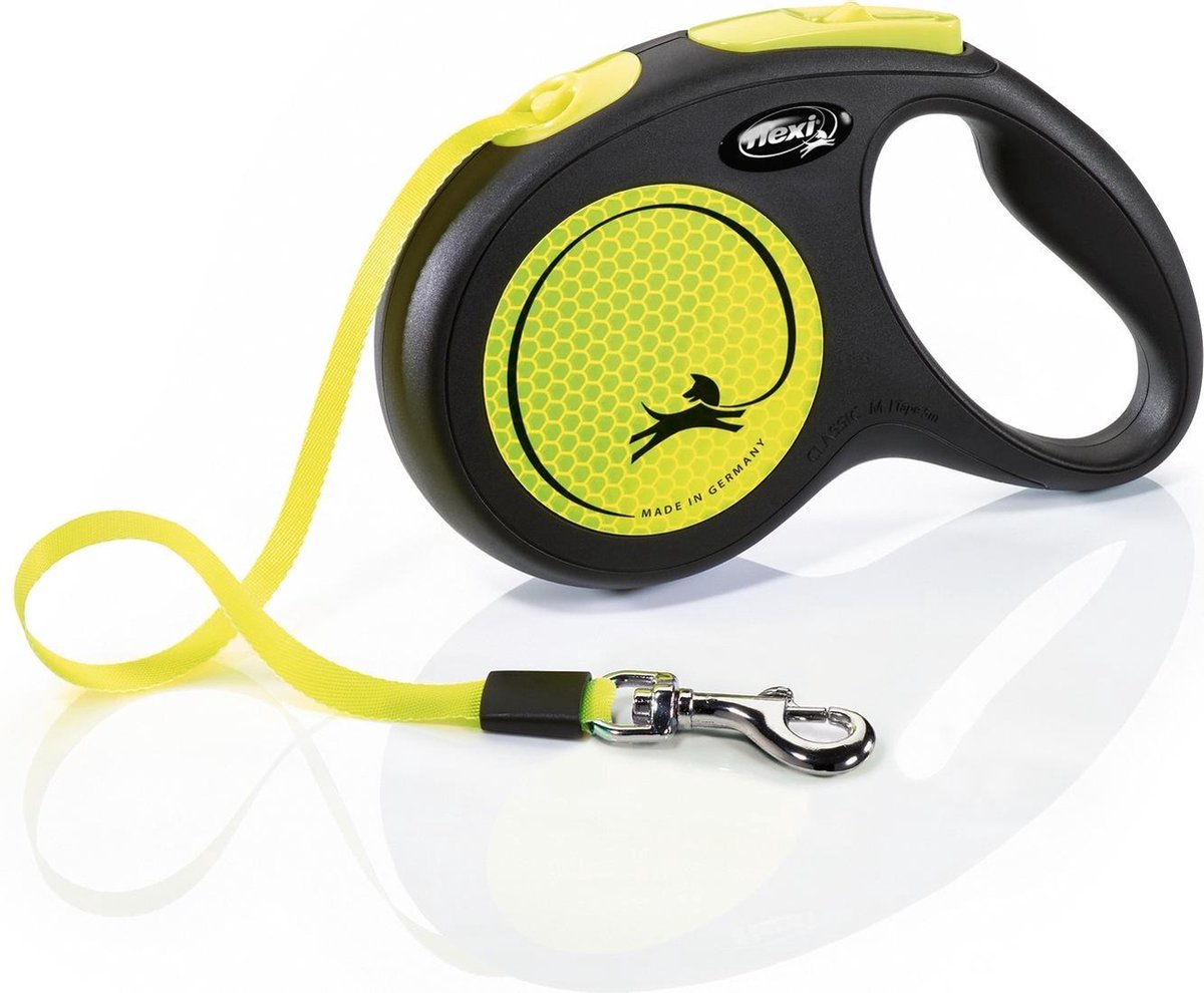 Ligne rétractable Flexi nouveau ruban néon classique noir jaune