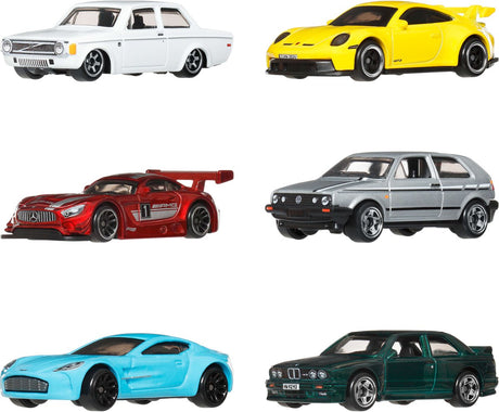 Voitures jouets en métal Hot Wheels - ensemble de 6 véhicules de style euro