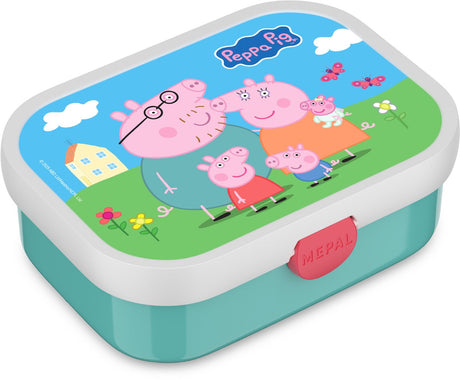 Mepal lunch box campus - 750 ml - boîte à lunch avec compartiments pour enfants - convient pour 4 sandwichs - peppa pig