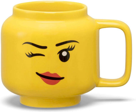 Mug en céramique LEGO Room Copenhague - tête de fille clignotante, petit (jaune)