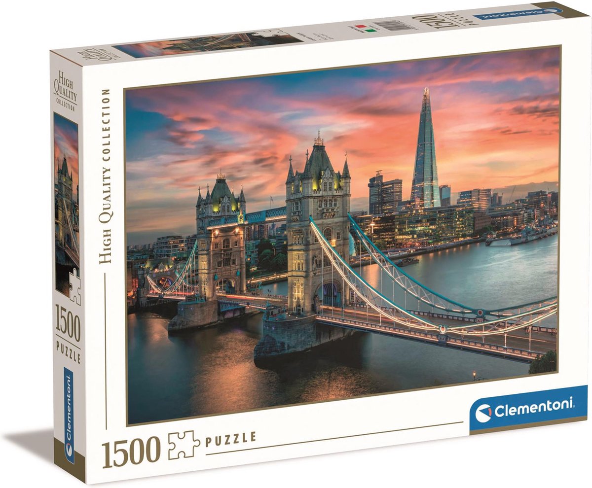 Clementoni - puzzle - 1500 pièces - crépuscule de Londres - puzzle pour adultes - collection de haute qualité