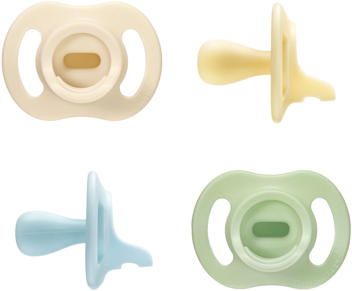Tommee tippee porte-bébé ultra-léger stayput - 0-6 mois - set de 4 - porte-bébé en silicone en forme de pièce - bleu