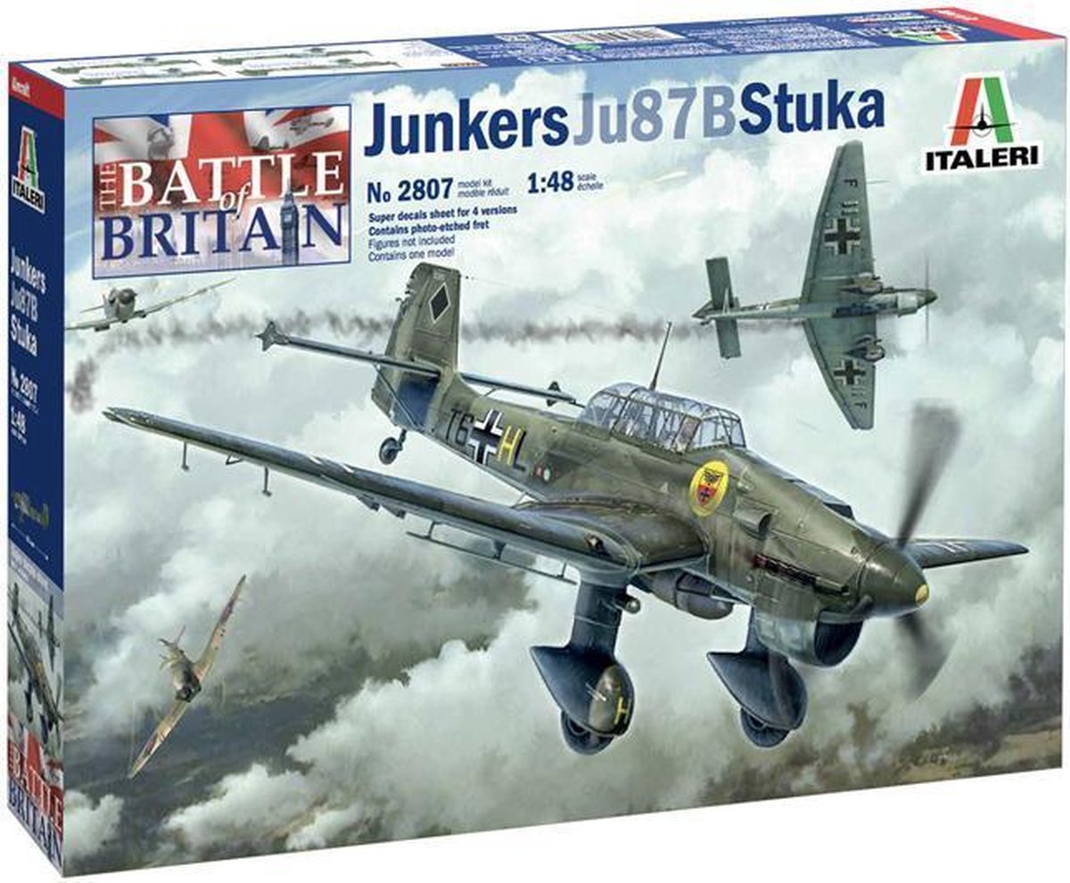 Italeri modelbouwpakket vliegtuigen - 2807 junkers ju-87b stuka plastic - 1:48 - modelbouw