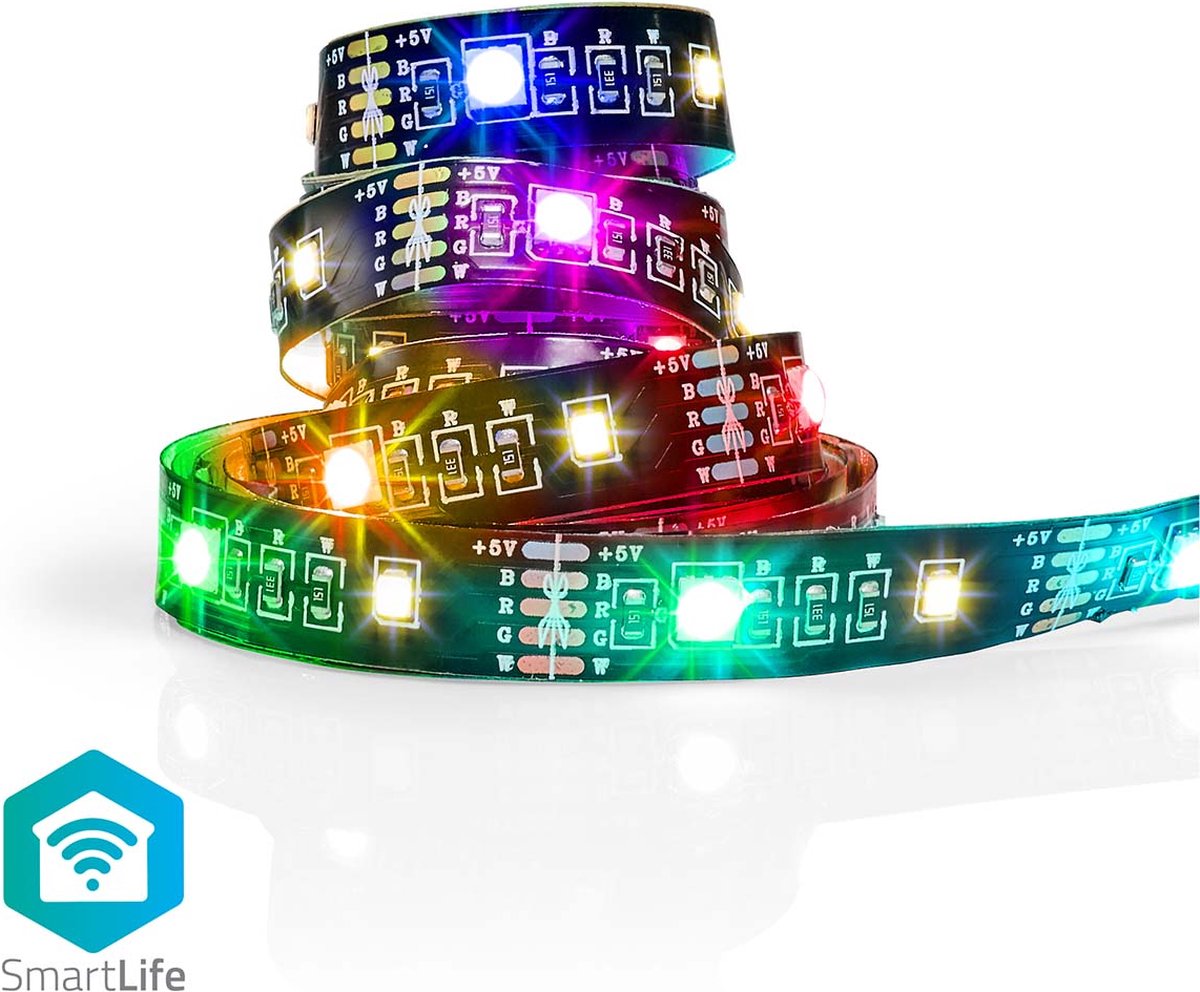 Bande LED Nedis smartlife - bluetooth - rgb blanc chaud - smd - 2,00 m - ip20 - 2700 - 380 lm - android ios