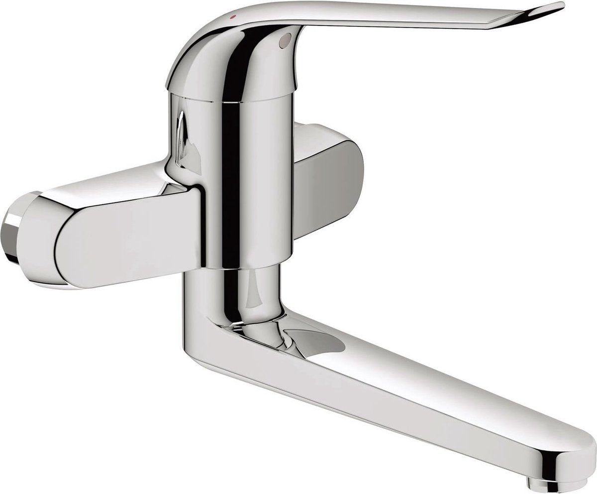 Mitigeur lavabo Grohe euro - mural avec raccord chromé