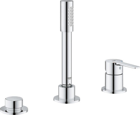 Robinet de bain Grohe Linaere New - pièce de montage - combinaison de robinet trois trous pour baignoire - chrome