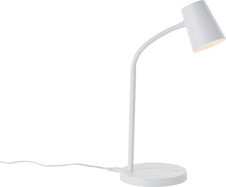 Brilliant Brillant illa - lampe de bureau - dimmable - LED 5w 3000k - recharge sans fil - blanc