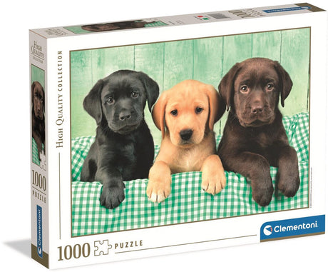 Clementoni - puzzle - 1000 pièces - trois labradors - puzzle pour adultes - collection de haute qualité