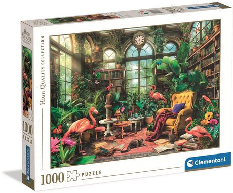 Clementoni - puzzle - 1000 pièces - la bibliothèque des serres - puzzle pour adultes - collection de haute qualité