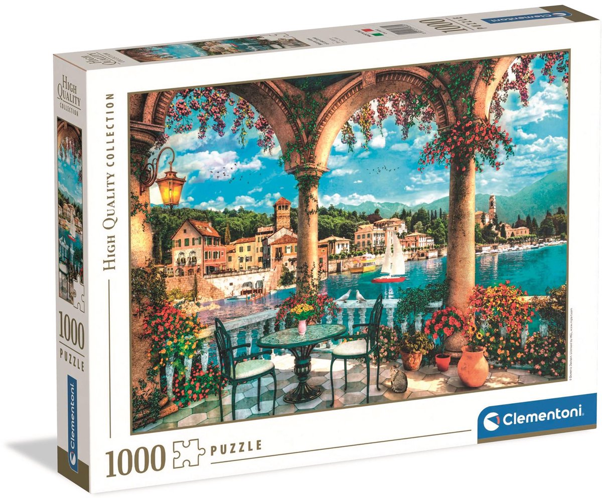 Clementoni puzzle œuvres d'art vue du lac de Côme, 1000 pièces.
