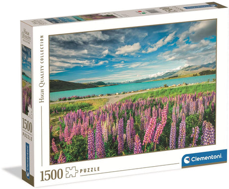 Clementoni puzzle fleurs au lac tekapo, 1500 pcs.